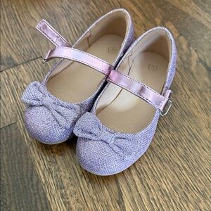 Charming Lilac Kids Dress Shoes with Bow